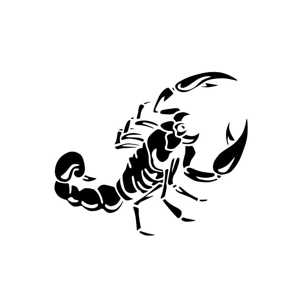 Dabhuoc Glossy Black Scorpion Car Stickers Vinyl Film Decor Decal Acessories Graphics Decoration(,50X30cm)
