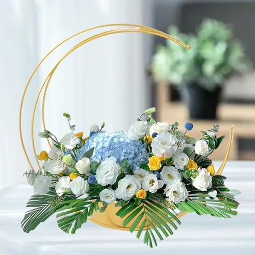 Support en fer pour panier à fleurs et décoration festive de centre de table - 5