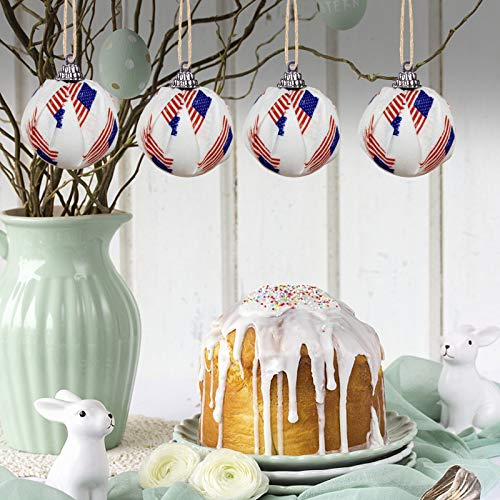 Sfcddtlg 16PCS Independence Day Hanging Ball-4th of July Patriotic Ball Ornaments Party Décor for Holiday Wedding Tree Decorations