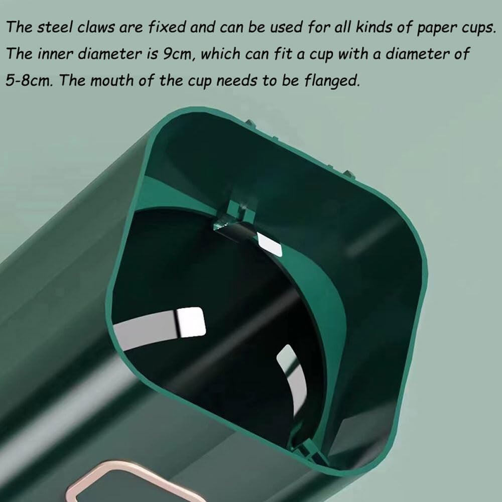 Dispenser Per Bicchieri Di Carta - Supporto Da Parete Con Doppio Tubo, Grigio, Capacità 80 Bicchieri - Foto 5