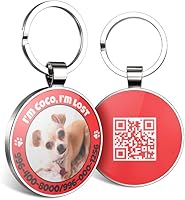 Vista 11 de Etiquetas de perro QR personalizadas para mascotas, etiquetas de identificación de código QR, etiquetas de identificación de mascotas inteligentes