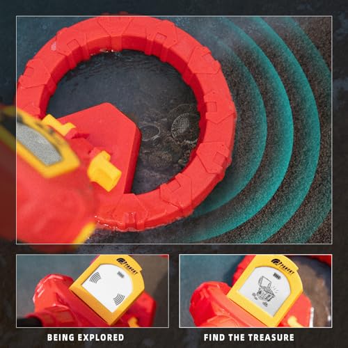 Image of PANCKY Metal Detector for Kids, IP68 Waterproof 3-10 Year Kids Metal Detector Kit with LCD Display, Automatic Sensitivity Adjustment, 6.6 inch Search Coil, 1.65lb Lightweight Boys Girls Gift, Red