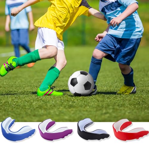 JYNVO 4 protectores bucales deportivos, protectores bucales deportivos para niños para todos los deportes de contacto completo, incluidos rugby, boxeo, artes marciales, hockey - imagen 5