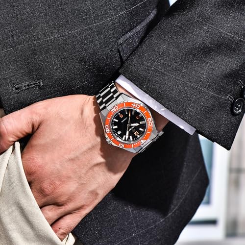 Pagani Design PD-YS034 Montre de plongée automatique pour homme avec mouvement japonais à remontage automatique, lunette en céramique, cristal saphir étanche jusqu'à 100 m, affichage de la date – vue 5