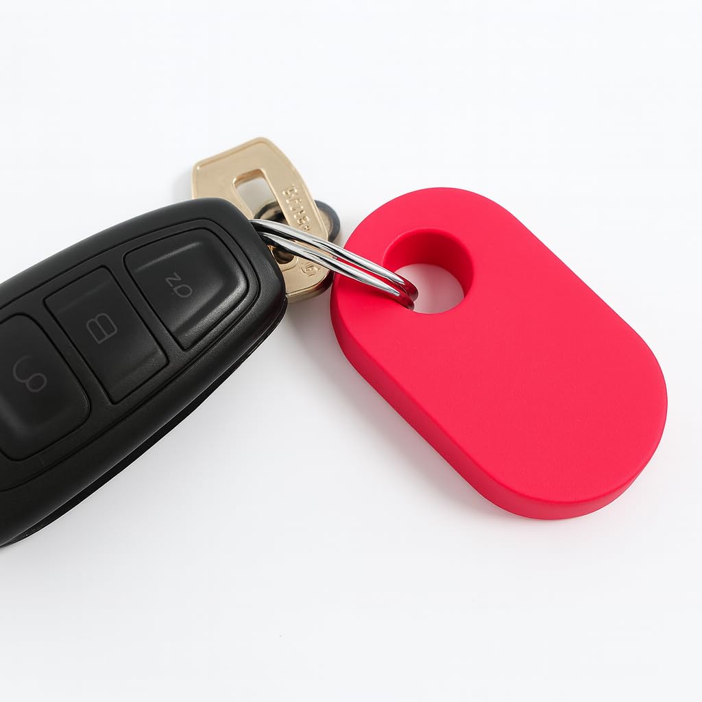 Mizaku SmartTag2 ile Uyumlu Kılıf Darbelere ve Suya Dayanıklı Smart Tag 2 Plastik Koruyucu (Kırmızı)