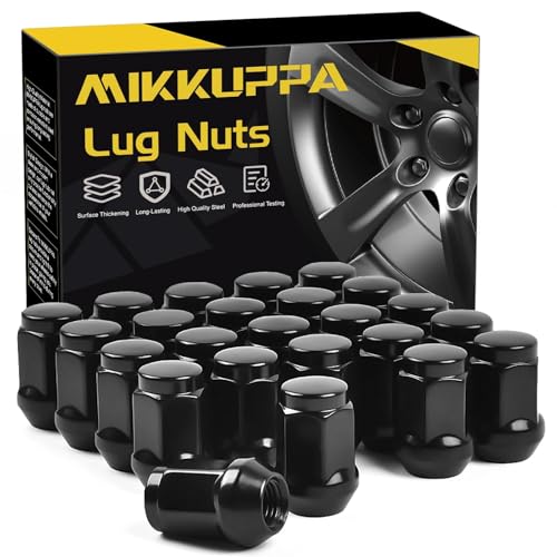 Image of MIKKUPPA 7 /16-20 Wheel Lug Nuts, Black 24PCS Closed End Solid Tire Nut | Replacement for 1984-1986 4runner, 1969-1987 Blazer, 1970-1987 Jimmy, 1960-1987 K10 Aftermarket Wheel