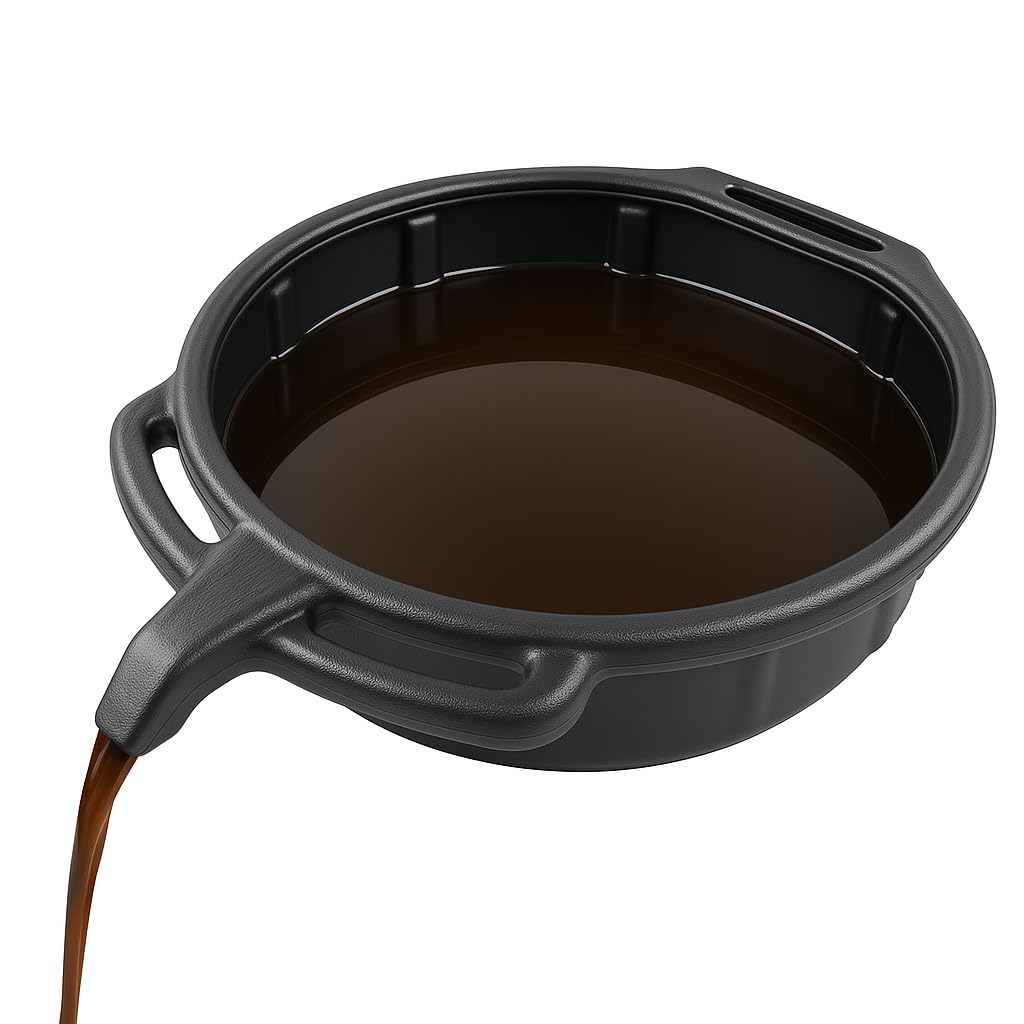 Bac de vidange d'huile 16 L - Bac de récupération portable et résistant aux éclaboussures pour huile moteur - liquide de refroidissement et huile de transmission