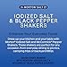Morton Shaker Set - Iodized Salt (4 oz) & McCormick Ground Pepper (1.25 oz), 2-Piece Set (Pack of 2) for Cooking & Seasoning