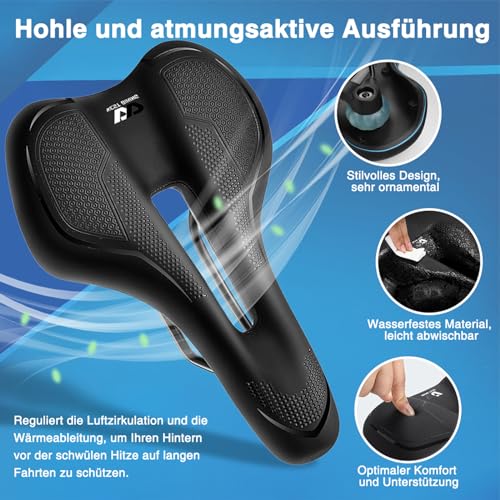 Deedlite Bike Sattel Premium Universal Sattel Pro 3.0 - Endlich Schmerzfrei Radfahren | Bequem Weich...