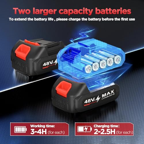 Gartenschere Elektrische mit 2 x 2000mAh Wiederaufladbar Batterie und LCD Anzeige, Akku Astschere 30 mm Schnittdurchmesser, Obstbaumschere für Gärten Gartenarbeit und Äste Beschneidung