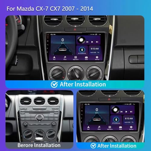 Radio de coche 2 DIN para Mazda CX-7 con GPS y pantalla táctil bluetooth 2