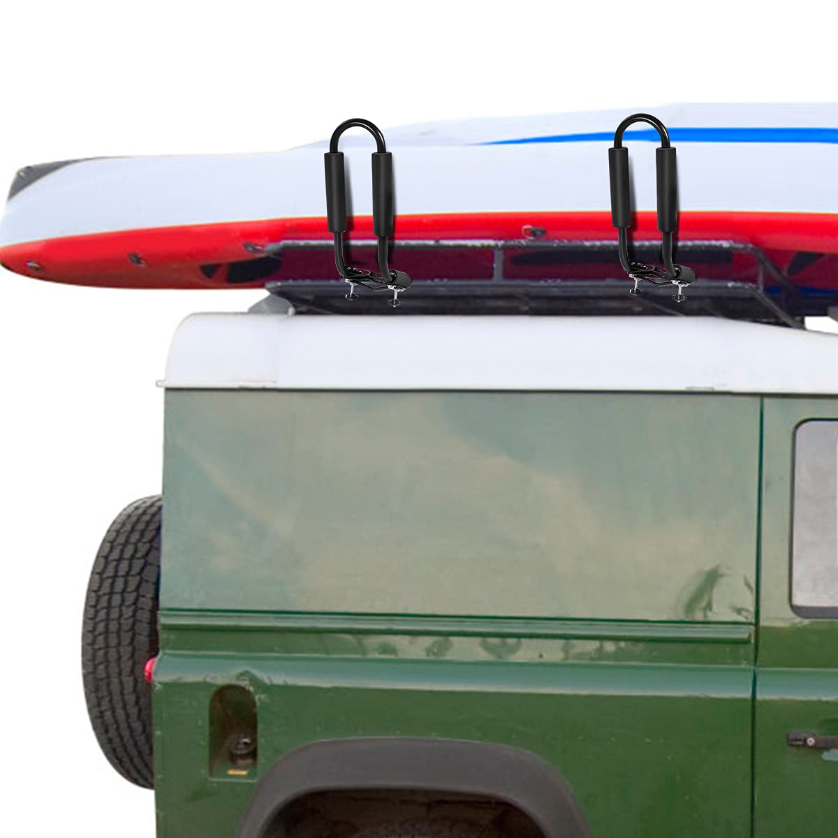 COSTWAY 4 x Kajakträger, Kajakhalter Auto, Bootshalter Autodachträger universal, Kajakstütze Bootsträger inkl. 4 Allzweckgurte