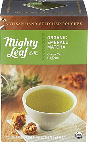 Mighty Leaf Organic Emerald Matcha Green Tea, 12 count (Pack of 3)