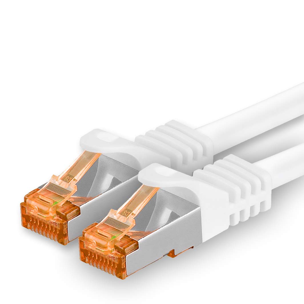 1aTTack.de 1 x 10 m Cat7 Cat 7 Ethernet Network Cable 10 GB/s SFTP - RJ45 Ethernet LAN DSL Router Modem