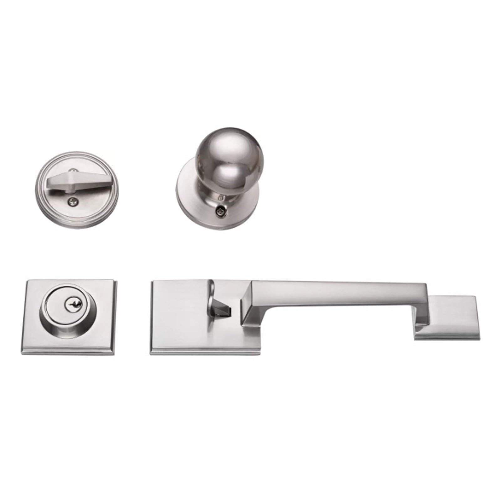 LIUZIKUN Modern Metal Alloy Privacy Door Replacement Front Door Set with Doors Knob for Interior Doors Enduring Metal Alloy Exterior Handle