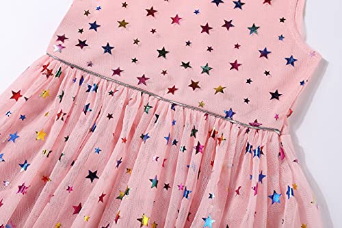 DaniChins Girls Sleeveless Tutu Dress Layered Tulle Sparkle Dress for Girls2