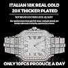 Halukakah Watch for Men - Moissanite Diamond Iced Out - Luxury 18k Real Gold/Platinum/Rhodium Black Plated,41MM Square Dial with Calendar - 8.5 Length,with Cuban Link Chain Options - Includes Giftbox