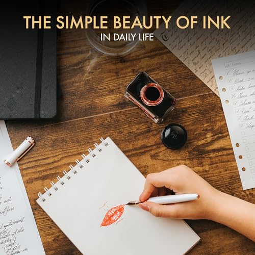 Wordsworth and Black Fountain Pen Ink Bottle (50 ml) Premium Luxury Edition, [Poppy Corn Red] Fountain Pens Bottled Ink; Classic Designed Bottle Smooth Flow 50 ml - Thumbnail 7