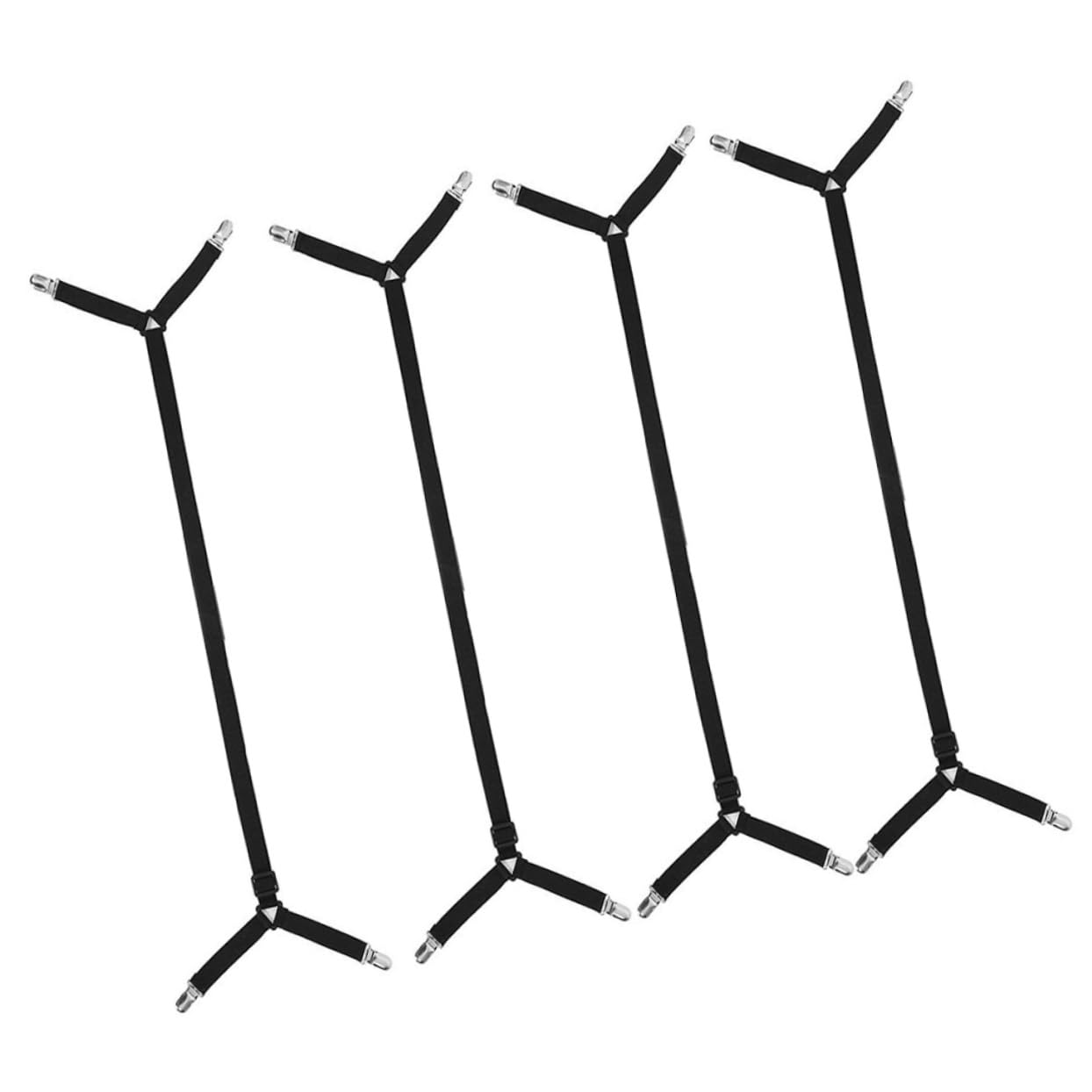 Garneck Bed Sheet Fasteners 4pcs Metal Bed Sheet Clips Grip Bedskirts and Upholstery Securely Spiral Upholstery Pins for Sofa Cover