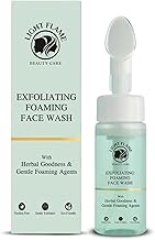 LIGHT FLAME BEAUTY CARE Exfoliating Foaming Face Wash | Herbal Gentle Foaming Cleanser for Deep Cleansing, Glowing & Brightening Skin | Removes Dirt & Oil | Suitable for All Skin Types | Men & Women | 150ml
