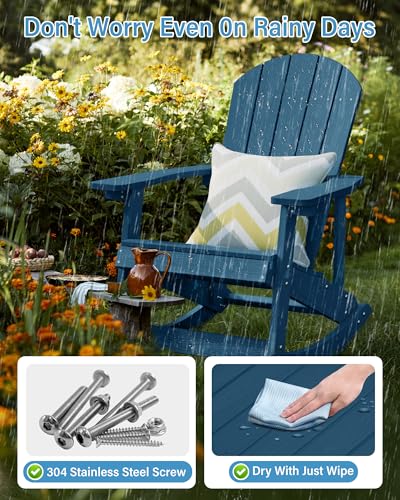 image for YEFU Outdoor Rocking Chair Set of 2,Adirondack Rocking Chair,Patio Roc