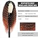 YUPEWG Synthetic Lace Front Wigs Pre Plucked With Baby Hair 13x4x1 Middle Part Wigs for Black Women Ombre Burgundy Glueless Ready to Wear