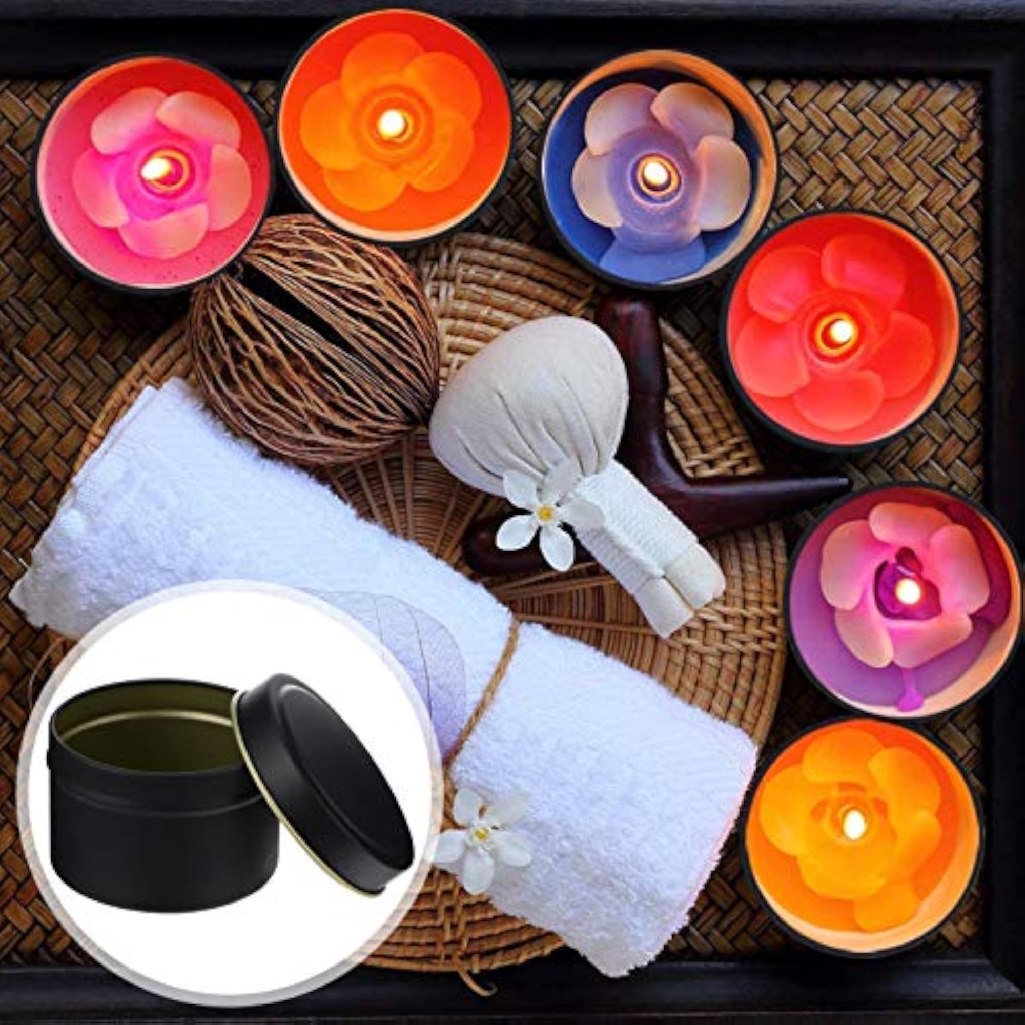 10pcs Metal Tins Empty Jars for Cosmetic and Candles