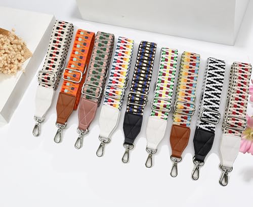Image of Purse Strap Leather End Shoulder Strap Adjustable Replacement Crossbody Bag Straps for Handbag Crossbody Bags