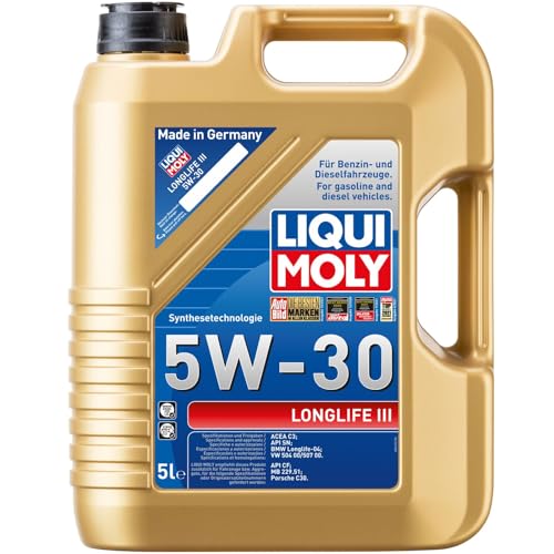 LIQUI MOLY Longlife III 5W-30 | 5 L | Tecnología de síntesis Aceite de motor | Número de referencia: 20647, incoloro