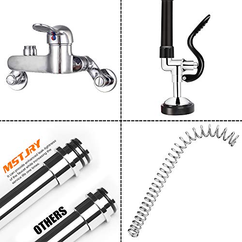 image for MSTJRY Commercial Faucet with Sprayer, Commercial Sink Faucet with Pre
