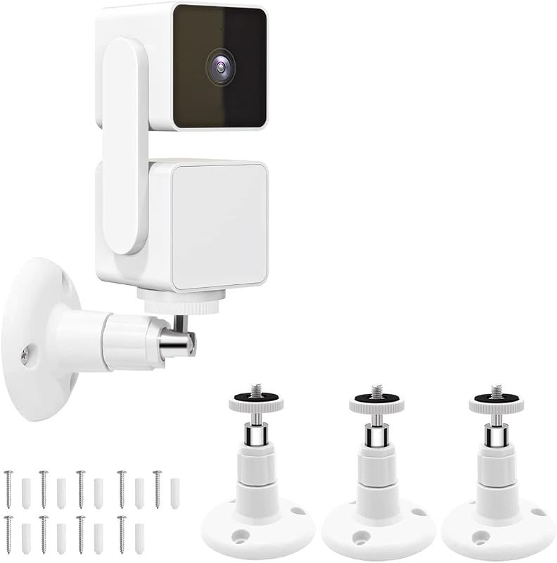 360° Swivel Wyze Bracket, Wall Mount for Wyze Cam Pan V3 and Wyze Cam V4/V3 | 3 Pack Wyze Outdoor Camera Mount, Outdoor Stand for Wyze Camera System