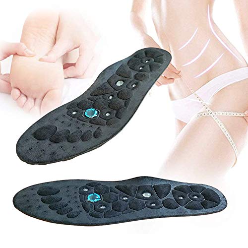 Massage Magnetische Breathable Einlegesohle, Schuheinlagen zum Abnehmen Durchblutung mit 8 Magneten zur Stimulierung von Druckpunkten, Gegen Rückenschmerzen Fußschmerzen,M Cover