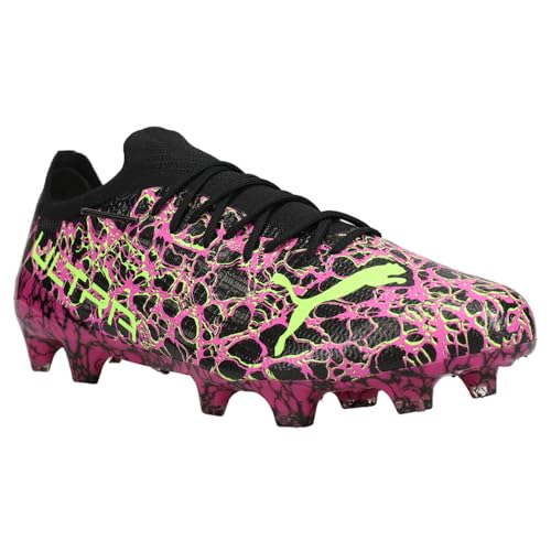 PUMA Mens Ultra 1.3 Firm GroundArtificial Ground Soccer Cleats Cleated, Firm Ground, Soft Ground - Black, Pink2