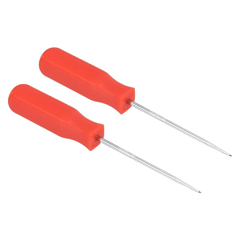 Kit com 2 Extratores Retos de O-Ring PATIKIL 142 mm em Aço Cromo-Vanádio, Vermelho