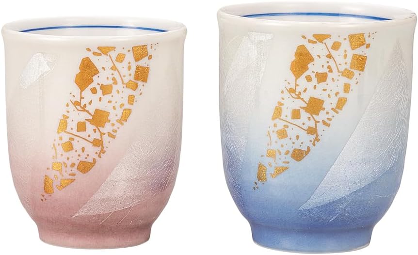 九谷焼いわたや 組湯呑･銀彩金チラシ K9-795