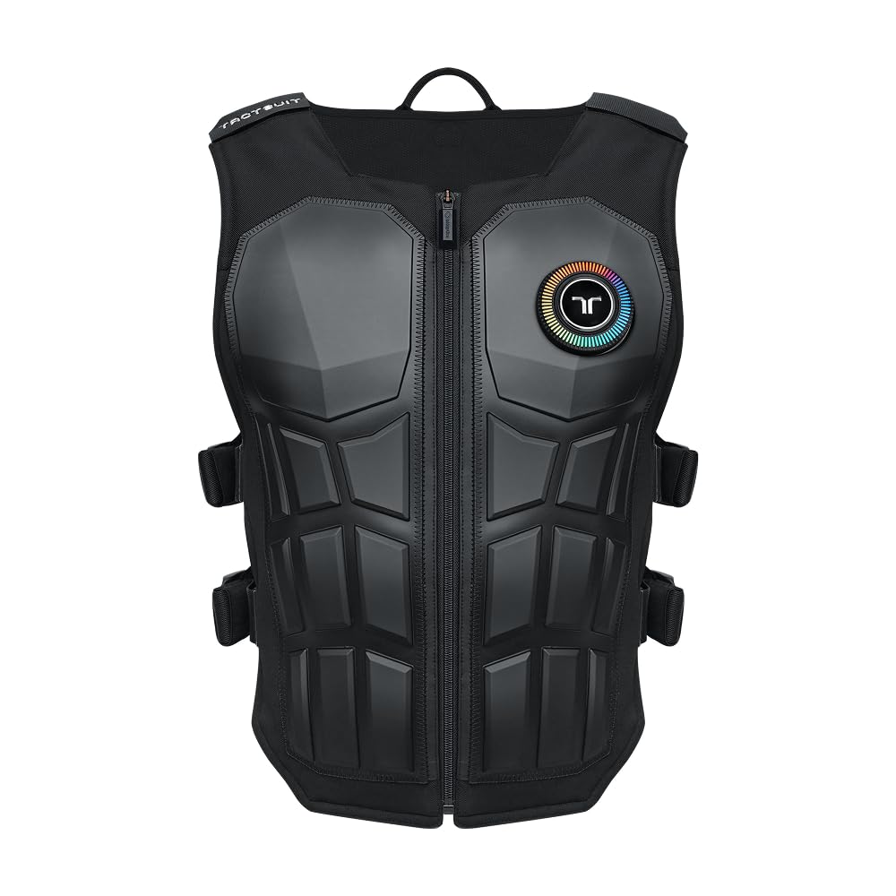 bHaptics TactSuit Pro, Haptische Weste mit 32 Motoren, 13,5 Stunden Spielzeit, 66-127 cm, Schwarz