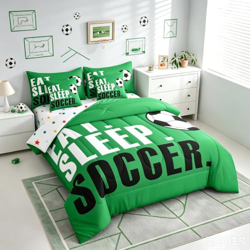 Image of Feelyou Football Comforter Set Queen Size 7 Piece for Boys Girls Women Men