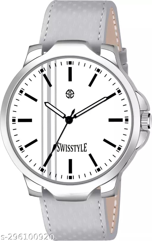 SWISSTYLE Leather Analog Dial Strap Dial For Men (White) (B0CTQZ4VFV) Amazon Price History, Amazon Price Tracker