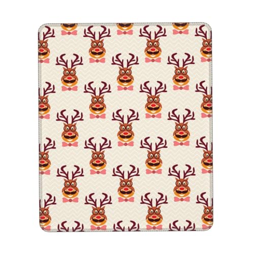 ASKFNASDKMFN Tapis de souris abstrait vintage hipster cerf pour bureau maison 18 x 22 cm