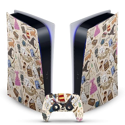 Plaque Frontale Harry Potter PS5 Digital Vinyle Premium Couverture Manette Poudlard