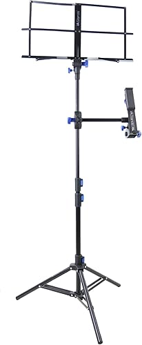IA Stands ECT1 Soporte de música plegable para partituras uno de los mejores soportes de partituras con soporte intercambiable para tableta es un