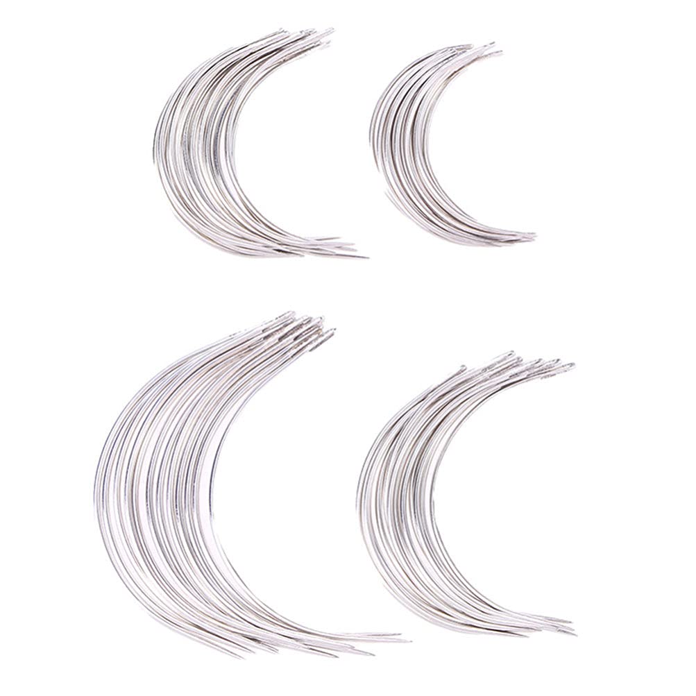 200pcs Curved Needle Big Eye Needle C Type Needle C Type Weaving Needle Sewing Needle