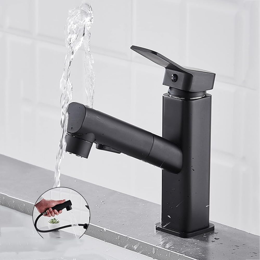 Robinet de lavabo extractible pour en finir avec les éclaboussures de vasque