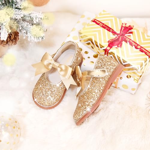 Image of PHIRAMIN Toddler Girl Mary Jane Dress Shoes-Little Girl School Uniform Shoes for Wedding Party