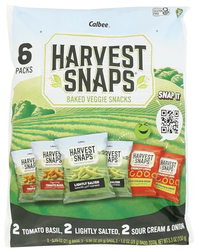 Harvest Snaps Baked Veggie Snack Variety Pack 6 Count, 5.3 Oz