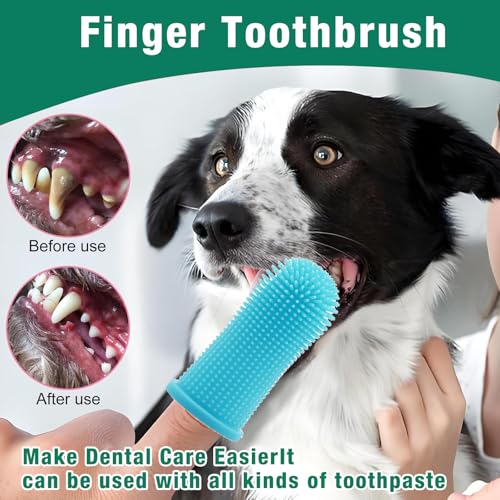 ElevaPulse Tablettengeber für Katzen und Hunde - 6er Set mit Pill Assist Katze, Medikamenten Spritze und Fingerzahnbürsten für Haustierpflege