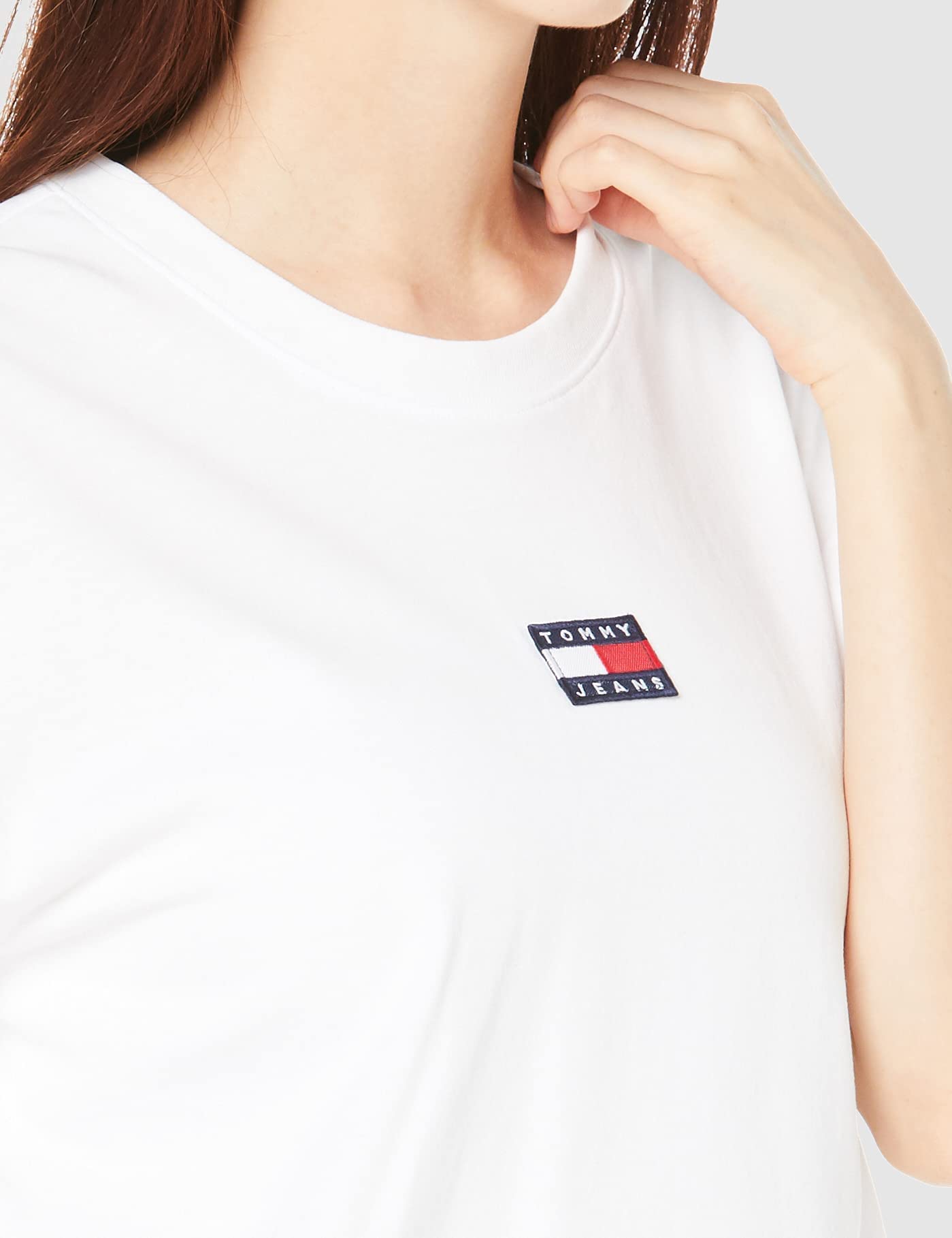 Tommy Jeans - T-Shirt Donna con Badge Logo - Taglia M