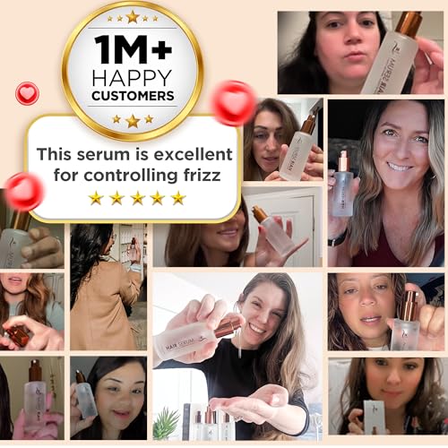 Image of HerStyler Hair Repair Serum - Argan Oil Hair Serum for Frizzy and Damaged Hair - For Frizz, Styling and Shine - Lightweight - Hydrating - Fast Absorbing - For Thicker, Fuller Hair - 2 Fl Oz - 4 Pack