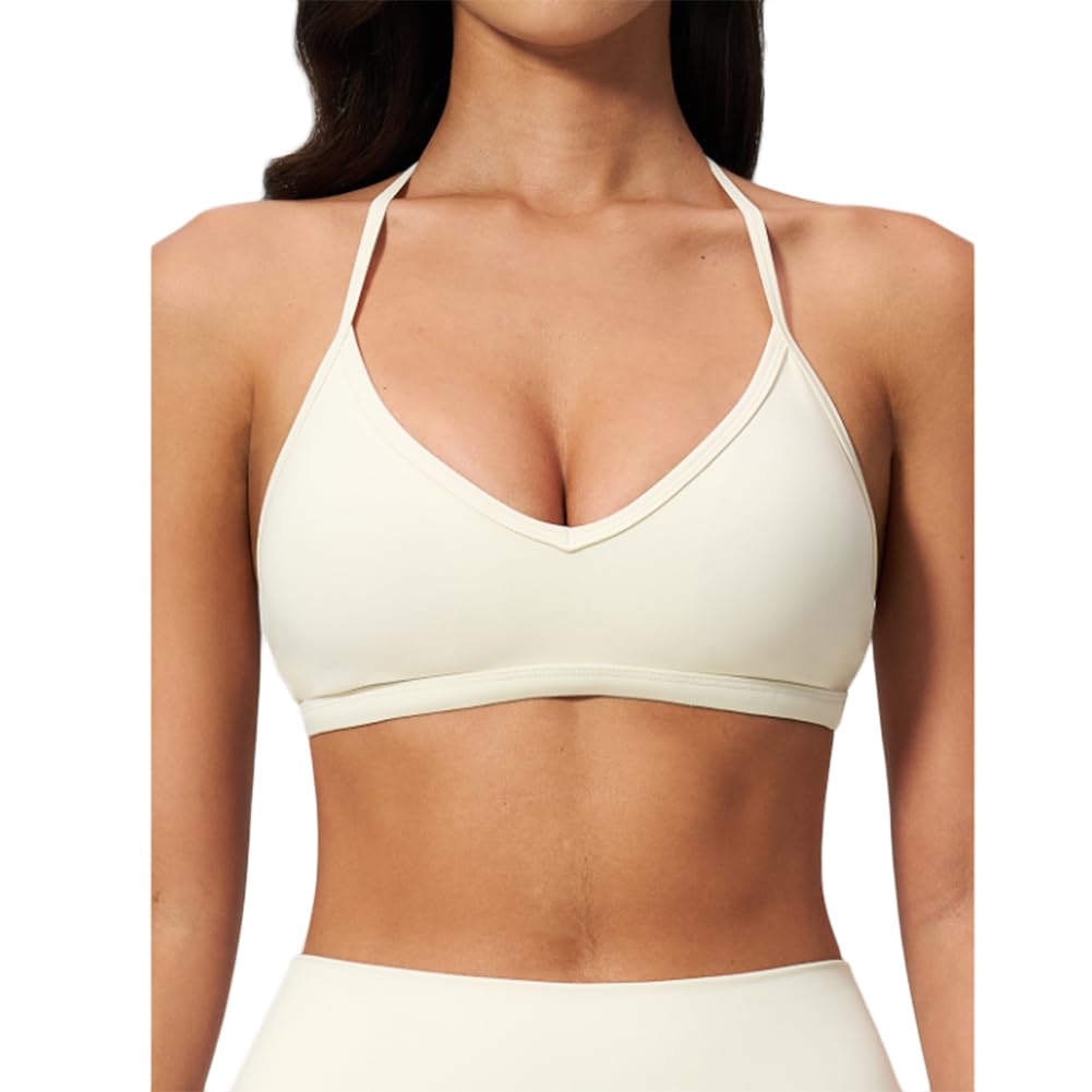 XYFfybhsd Lightweight High Support Sports Bra Women Quick Dry Breathable Workout Fitness Top Soft Yoga Bra(Size:XL,Color:White)