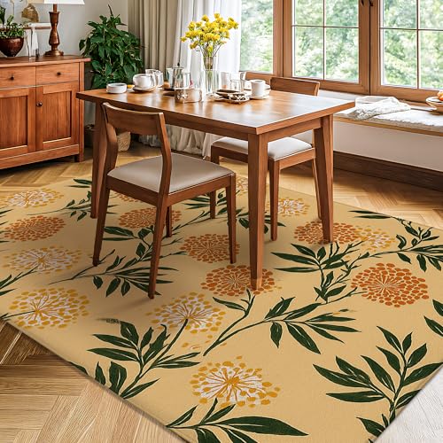 Tapis rectangulaire feuilles naturelles pour protéger et décorer